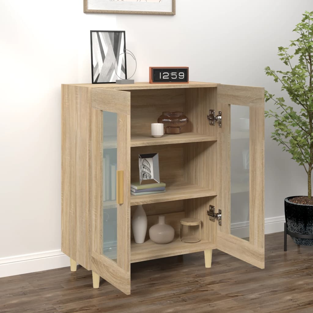 Skjenk Sonoma Eik 69,5X34X90 Cm Konstruert Tre