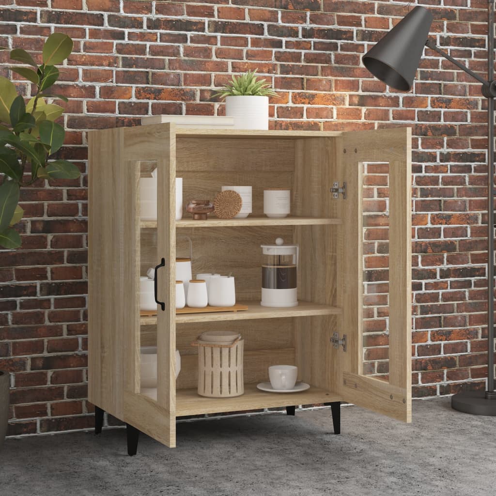 Skjenk Sonoma Eik 69,5X34X90 Cm Konstruert Tre