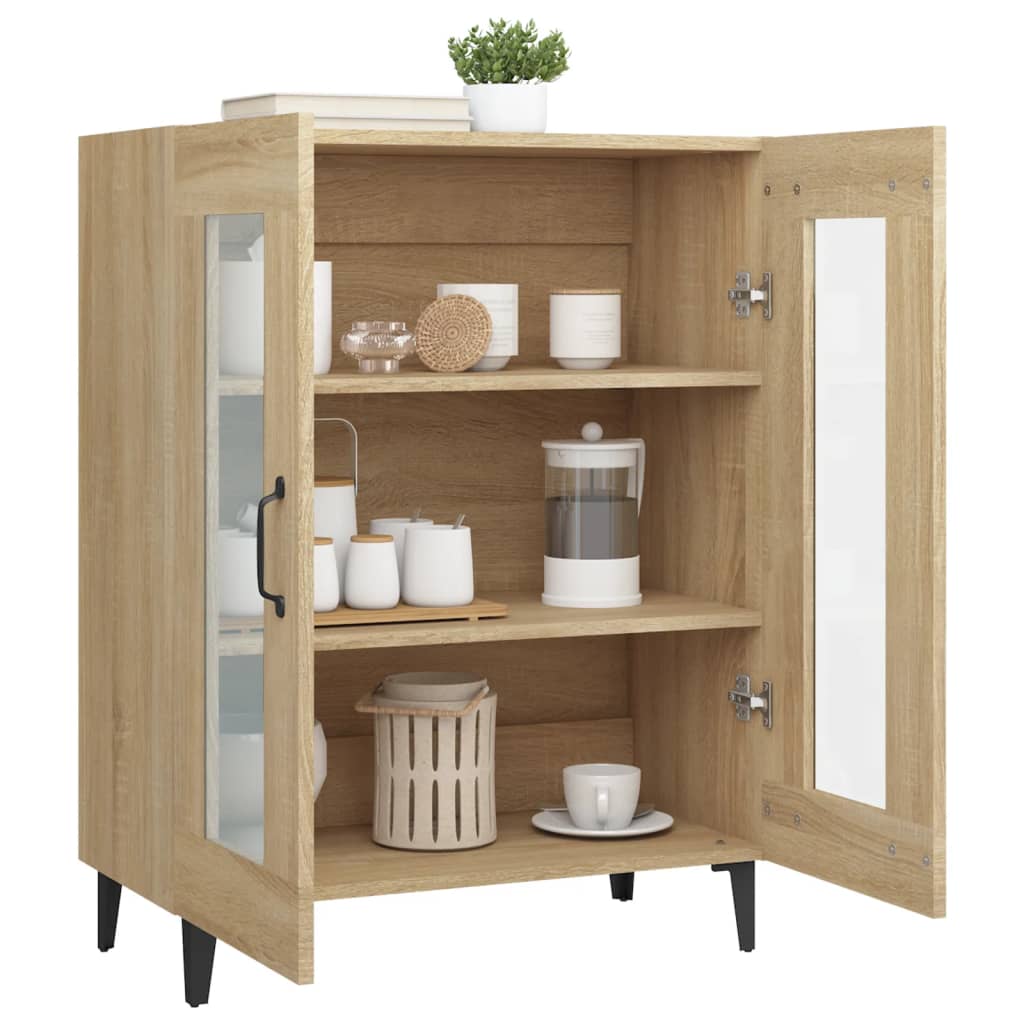 Skjenk Sonoma Eik 69,5X34X90 Cm Konstruert Tre