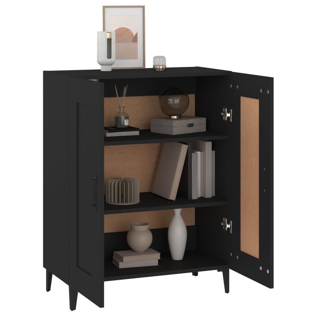 Skjenk Svart 69,5X34X90 Cm Konstruert Tre