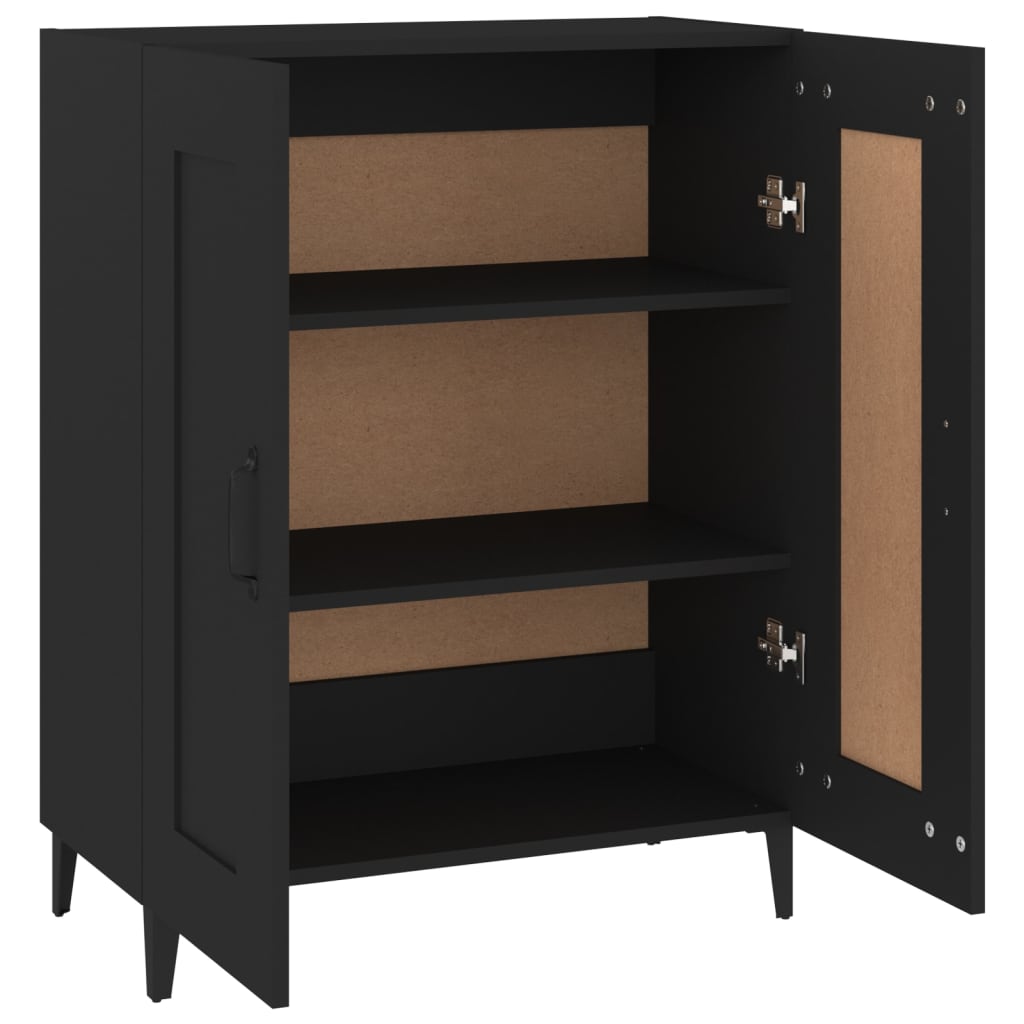 Skjenk Svart 69,5X34X90 Cm Konstruert Tre