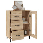Skjenk Sonoma Eik 69,5X34X90 Cm Konstruert Tre