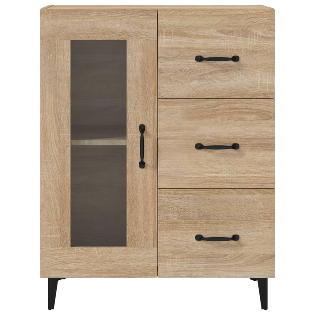 Skjenk Sonoma Eik 69,5X34X90 Cm Konstruert Tre