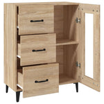 Skjenk Sonoma Eik 69,5X34X90 Cm Konstruert Tre