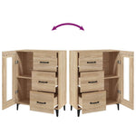 Skjenk Sonoma Eik 69,5X34X90 Cm Konstruert Tre