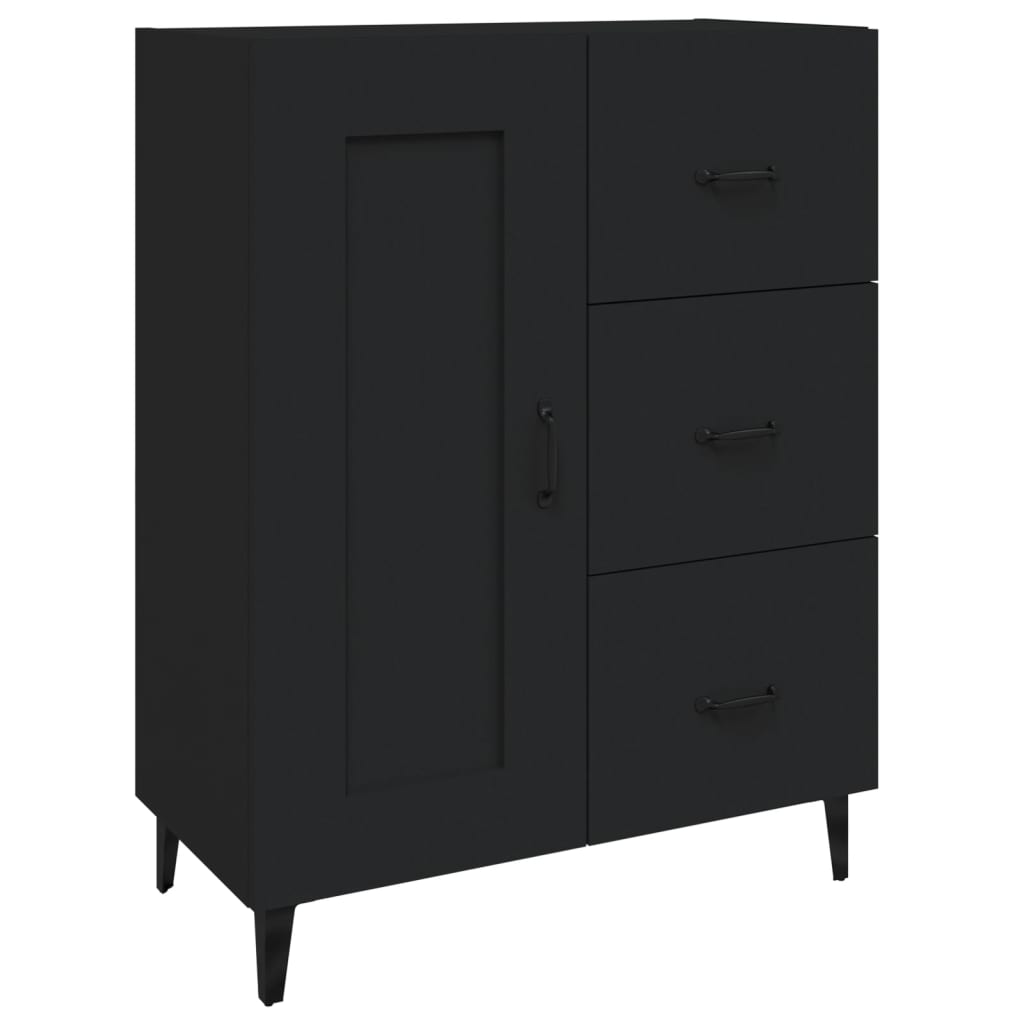 Skjenk Svart 69,5X34X90 Cm Konstruert Tre