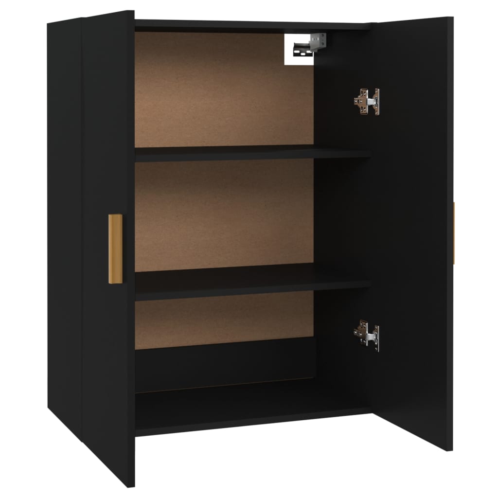 Hengende Veggskap Svart 69,5X34X90 Cm