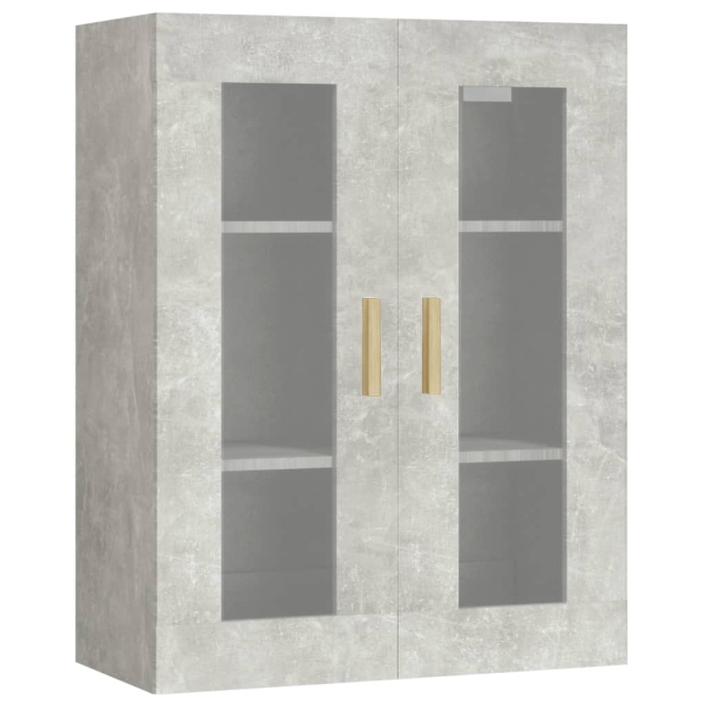 Hengende Veggskap Betonggrå 69,5X34X90 Cm
