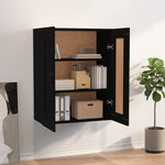 Hengende Veggskap Svart 69,5X32,5X90 Cm