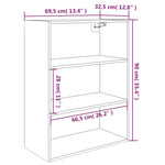 Hengende Veggskap Hvit 69,5X32,5X90 Cm