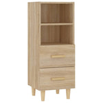 Skjenk Sonoma Eik 34,5X34X90 Cm Konstruert Tre