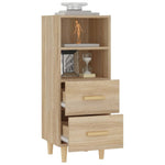 Skjenk Sonoma Eik 34,5X34X90 Cm Konstruert Tre