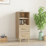 Skjenk Sonoma Eik 34,5X34X90 Cm Konstruert Tre