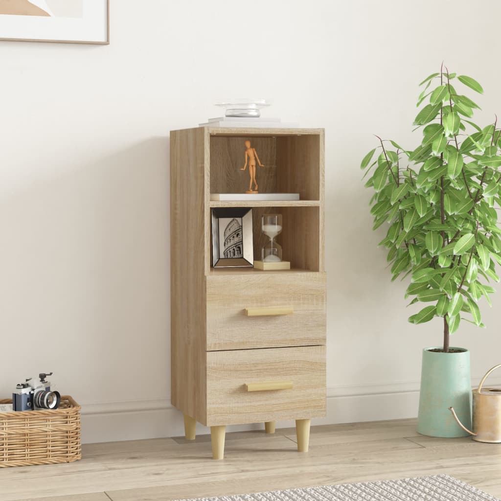 Skjenk Sonoma Eik 34,5X34X90 Cm Konstruert Tre
