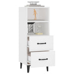 Skjenk Hvit 34,5X34X90 Cm Konstruert Tre