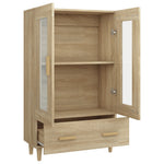 Highboard Sonoma Eik 70X31X115 Cm Konstruert Tre