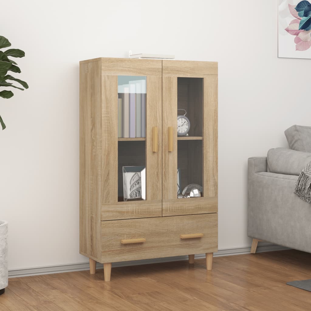 Highboard Sonoma Eik 70X31X115 Cm Konstruert Tre