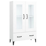 Highboard Hvit 70X31X115 Cm Konstruert Tre