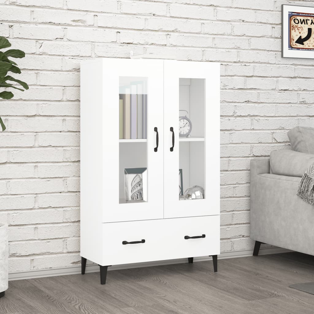 Highboard Hvit 70X31X115 Cm Konstruert Tre