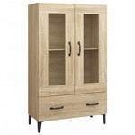 Highboard Sonoma Eik 70X31X115 Cm Konstruert Tre