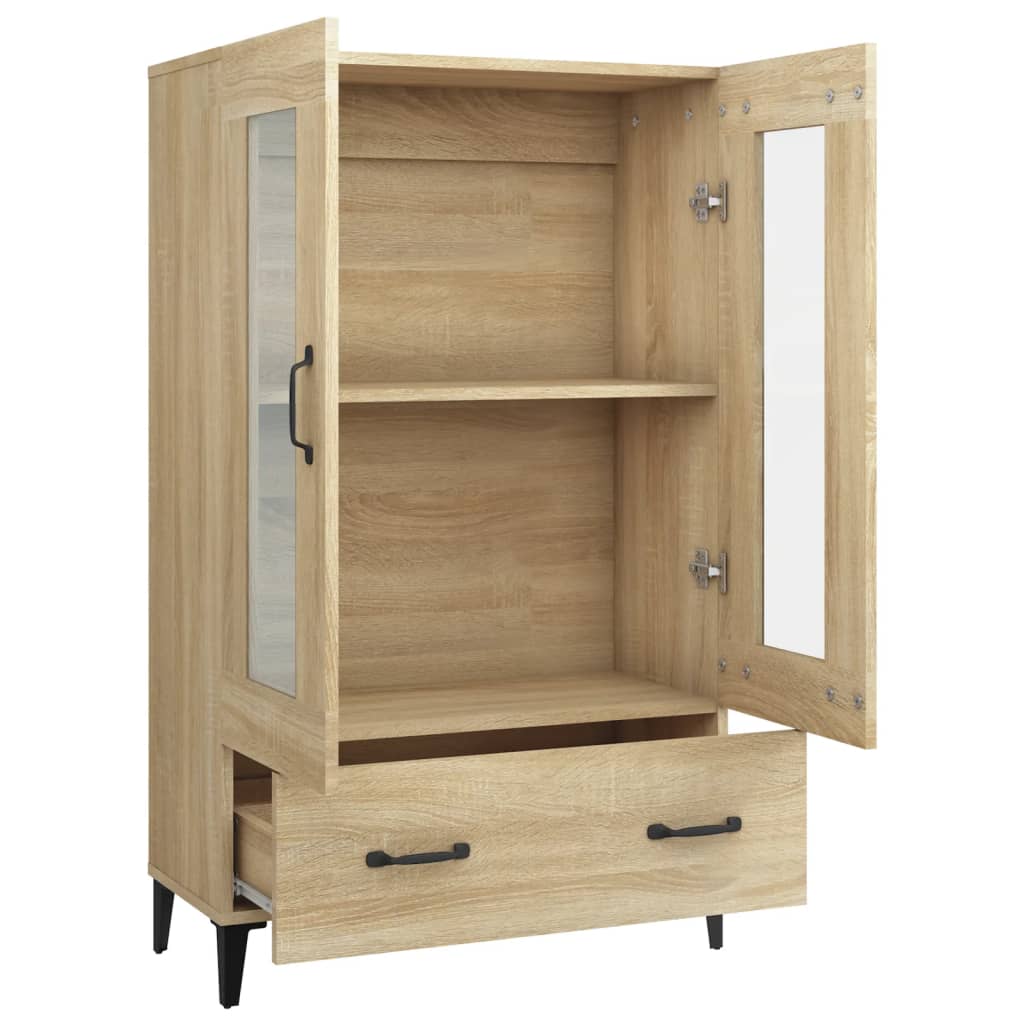 Highboard Sonoma Eik 70X31X115 Cm Konstruert Tre