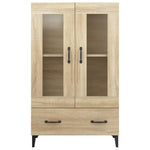 Highboard Sonoma Eik 70X31X115 Cm Konstruert Tre
