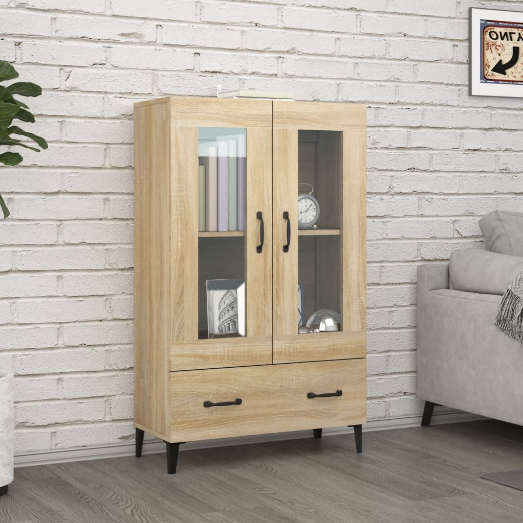 Highboard Sonoma Eik 70X31X115 Cm Konstruert Tre