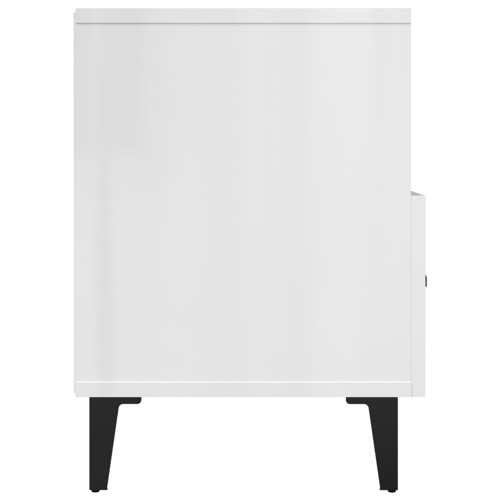 Tv-Benk Høyglans Hvit 80X36X50 Cm Konstruert Tre