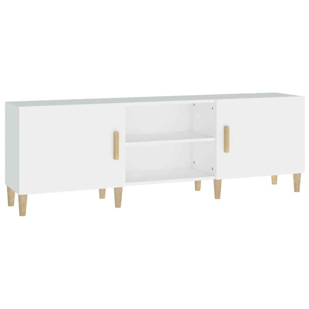 Tv-Benk Hvit 150X30X50 Cm Konstruert Tre