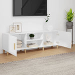 Tv-Benk Hvit 150X30X50 Cm Konstruert Tre