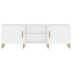 Tv-Benk Hvit 150X30X50 Cm Konstruert Tre