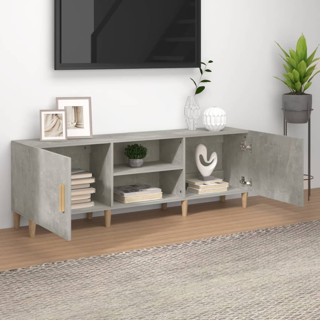 Tv-Benk Betonggrå 150X30X50 Cm Konstruert Tre