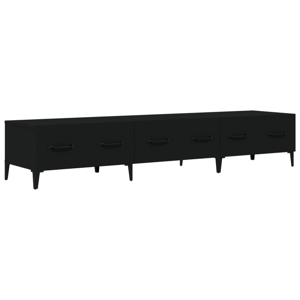 Tv-Benk Svart 150X34,5X30 Cm Konstruert Tre
