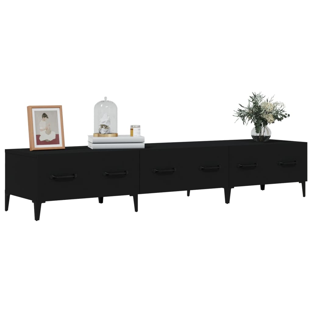 Tv-Benk Svart 150X34,5X30 Cm Konstruert Tre