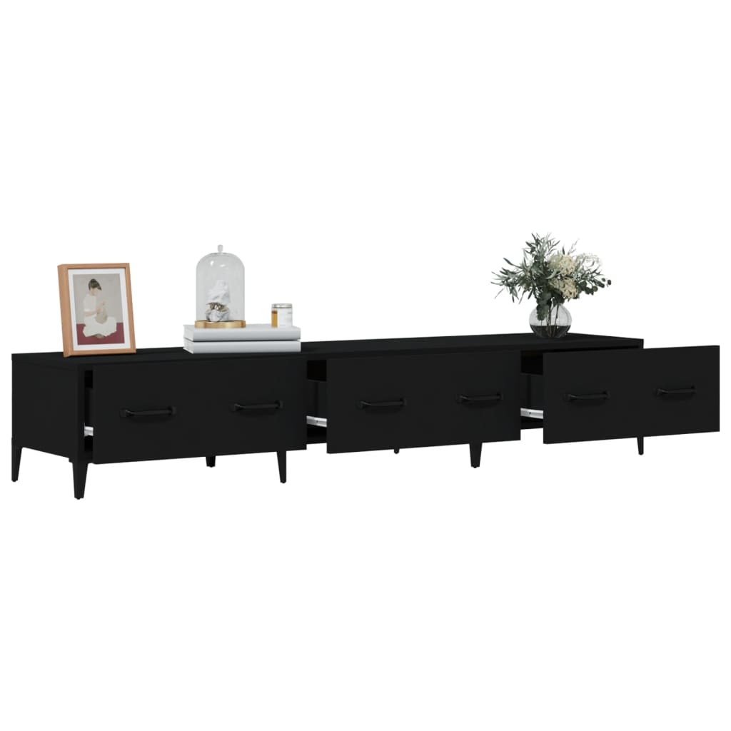 Tv-Benk Svart 150X34,5X30 Cm Konstruert Tre
