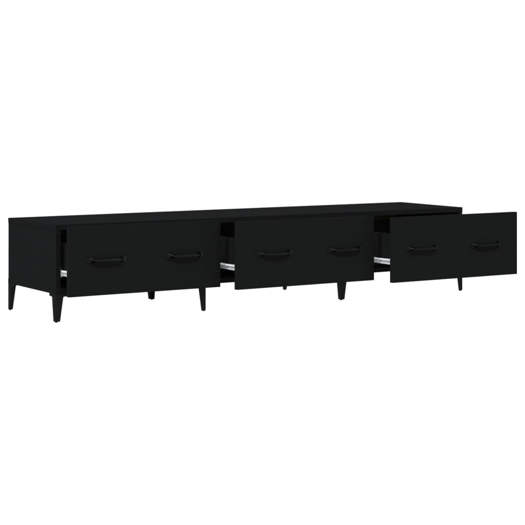 Tv-Benk Svart 150X34,5X30 Cm Konstruert Tre