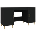 Skrivebord Svart 140X50X75 Cm Konstruert Tre