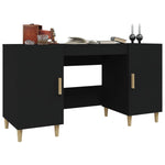 Skrivebord Svart 140X50X75 Cm Konstruert Tre