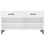 Skoskap Høyglans Hvit 102X35X55 Cm Konstruert Tre