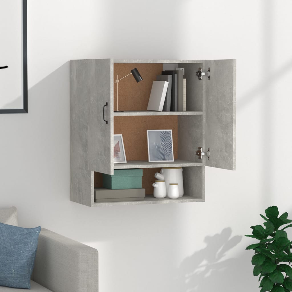 Veggskap Betonggrå 60X31X70 Cm Konstruert Tre