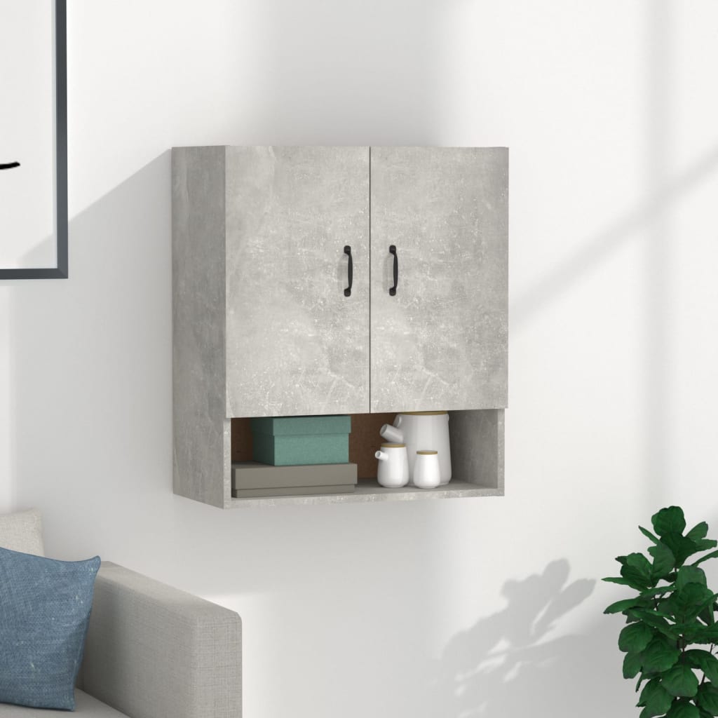 Veggskap Betonggrå 60X31X70 Cm Konstruert Tre