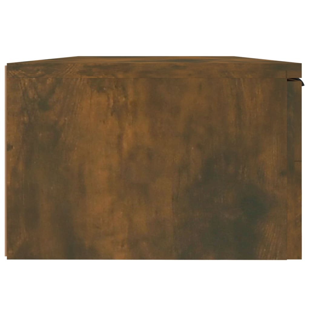 Veggskap Røkt Eik 68X30X20 Cm Konstruert Tre