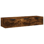 Veggskap Røkt Eik 102X30X20 Cm Konstruert Tre