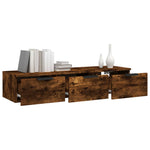 Veggskap Røkt Eik 102X30X20 Cm Konstruert Tre