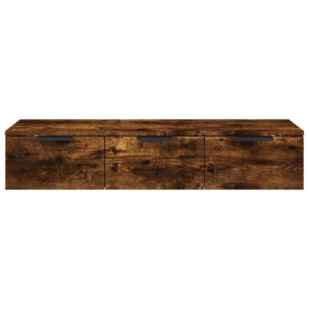 Veggskap Røkt Eik 102X30X20 Cm Konstruert Tre