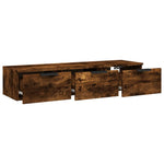 Veggskap Røkt Eik 102X30X20 Cm Konstruert Tre