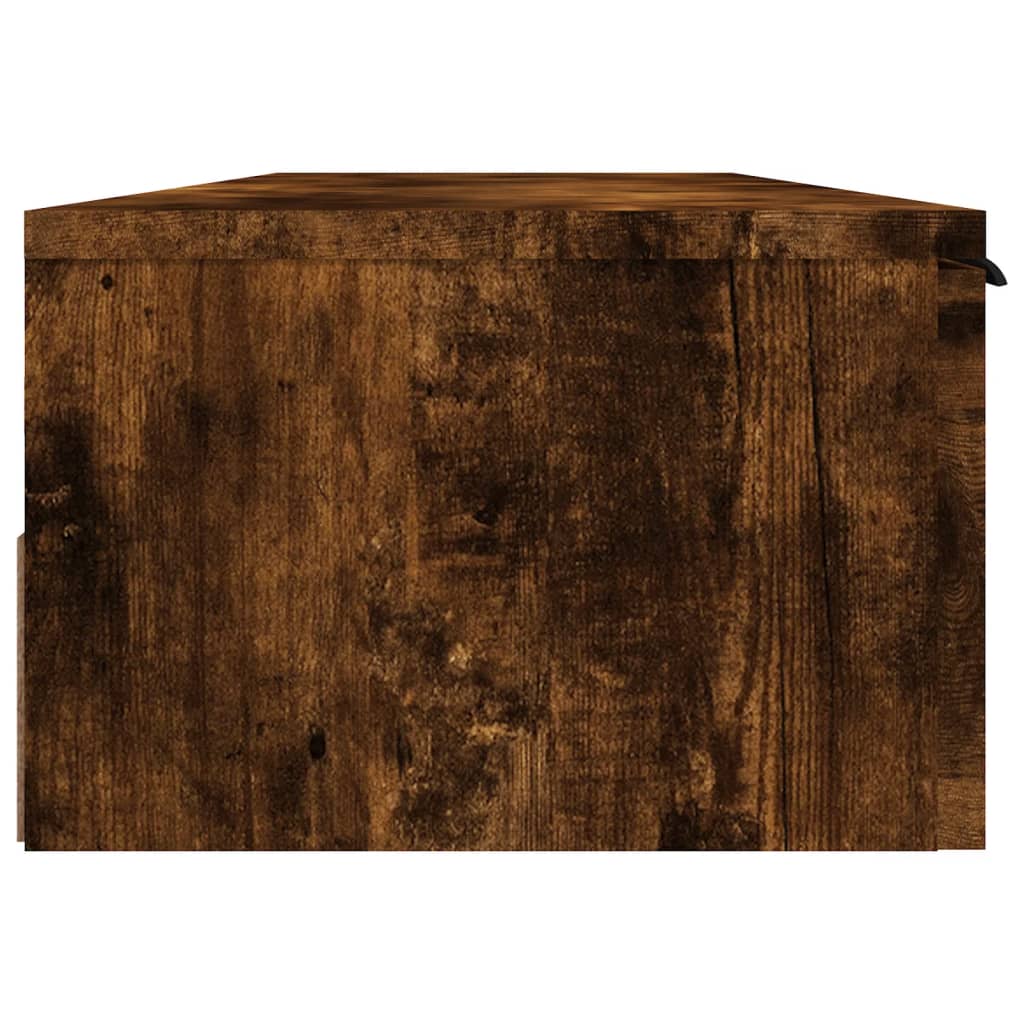 Veggskap Røkt Eik 102X30X20 Cm Konstruert Tre