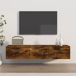 Veggskap Røkt Eik 102X30X20 Cm Konstruert Tre