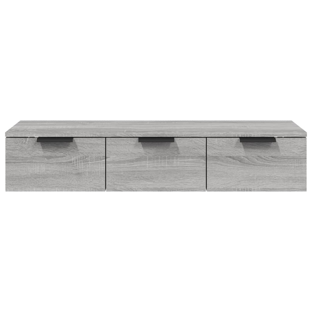Veggskap Grå Sonoma 102X30X20 Cm Konstruert Tre