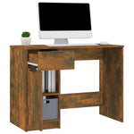 Skrivebord Røkt Eik 100X50X75 Cm Konstruert Tre